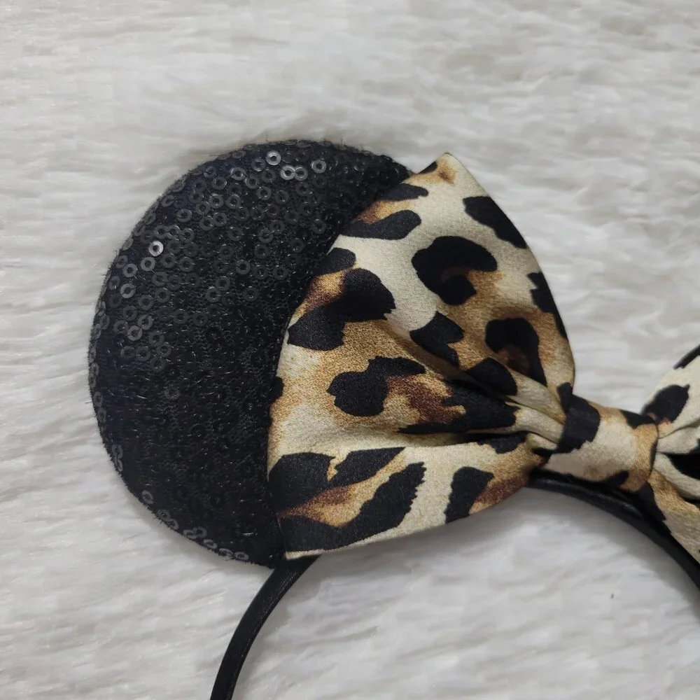 Leopard Sequin Minnie Mouse Ears